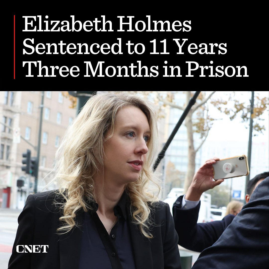 image  1 CNET - Following Elizabeth Holmes' failed bid for another trial, a federal judge on Friday handed do