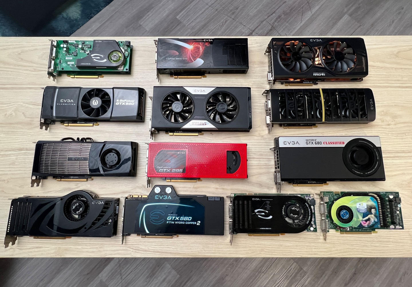 image  1 Linus Tech Tips - some beautiful EVGA cards from 2004-2015