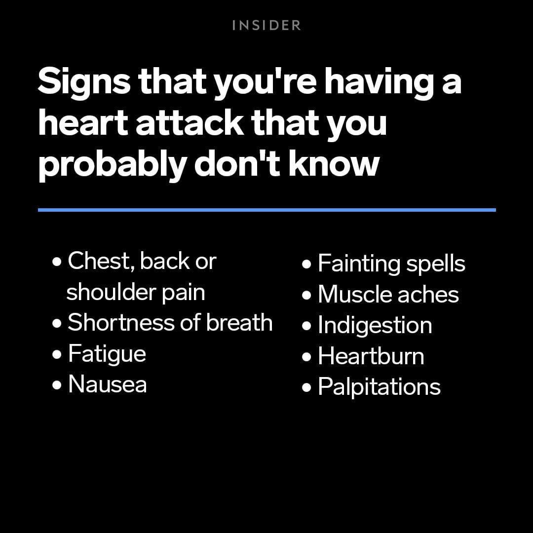 image  1 Science Insider - Common and lesser-known heart attack symptoms, including those more likely to affe