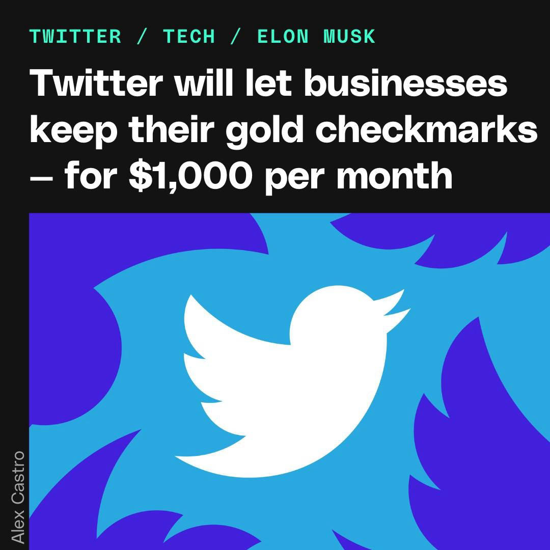 Twitter wants to cash in on businesses on the platform by charging them $1,000 per month to keep the
